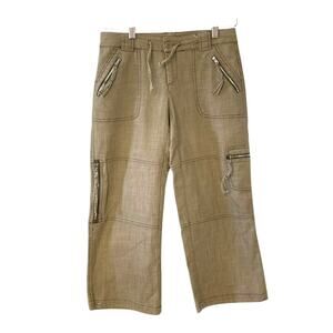 Mandee Cropped Cargo Pants Tan Brown Punk Size 1